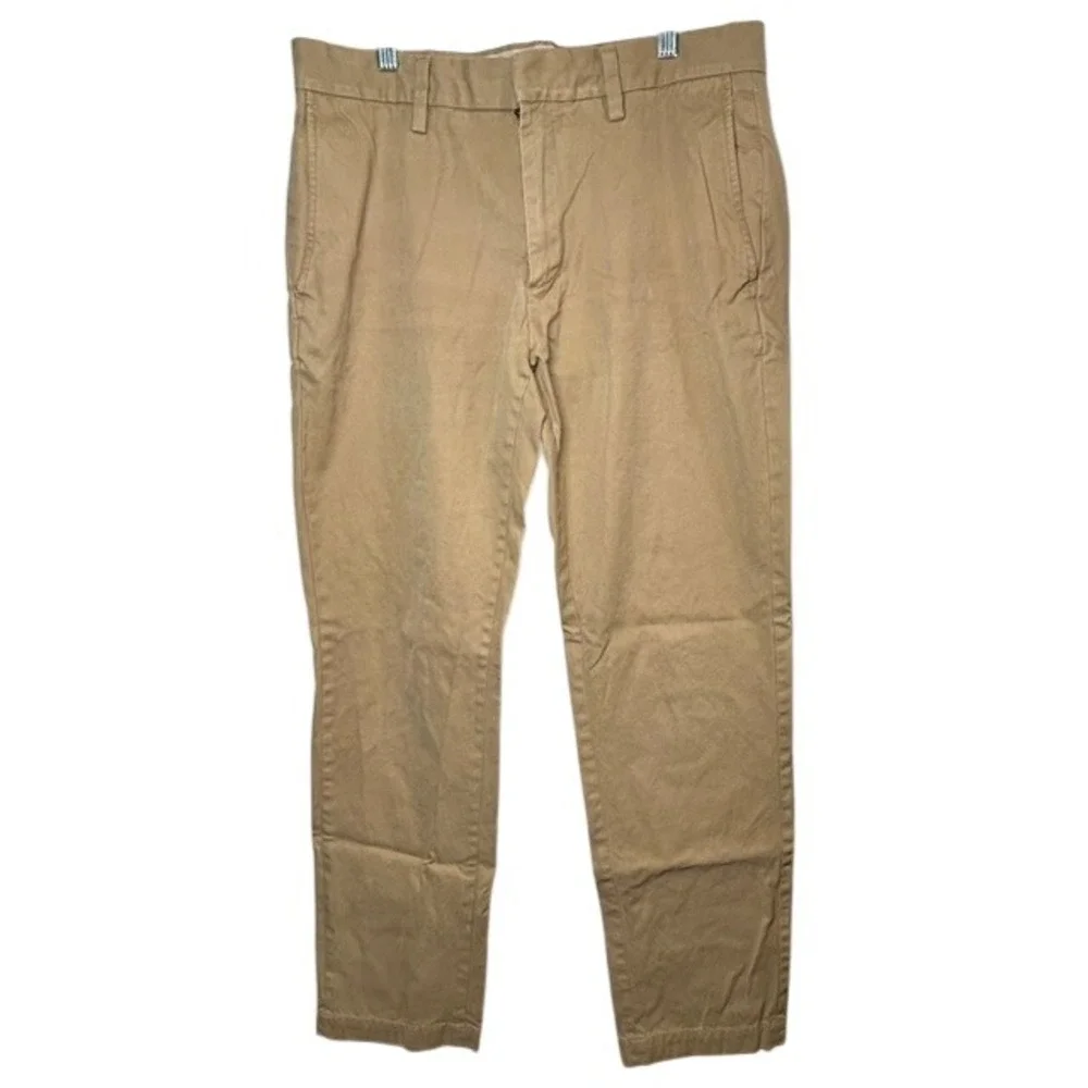 Banana Republic Men's Beige Emerson Chino 100% Cotton Pants 31 x 32